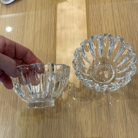 2  cut crystal Villeroy & Boch small bowls. - Picture 1 of 3